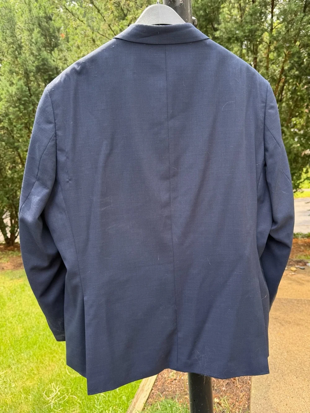 Jones New York Men's Dark Blue Single-Breasted Suit Jacket